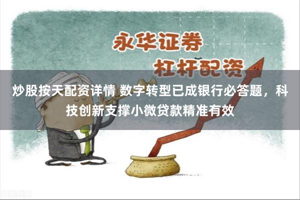 炒股按天配资详情 数字转型已成银行必答题，科技创新支撑小微贷款精准有效