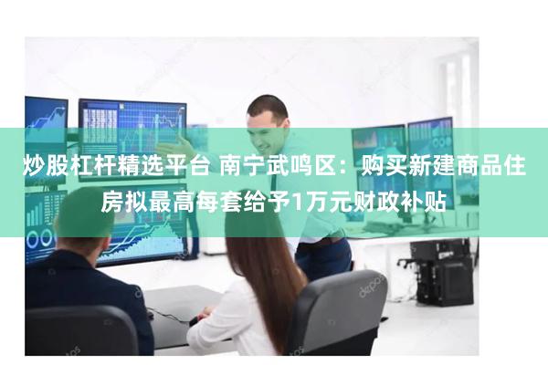 炒股杠杆精选平台 南宁武鸣区：购买新建商品住房拟最高每套给予1万元财政补贴