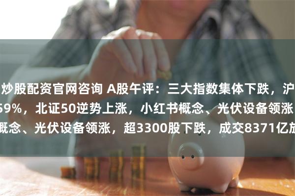 炒股配资官网咨询 A股午评：三大指数集体下跌，沪指跌0.