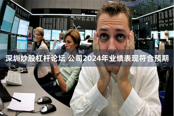 深圳炒股杠杆论坛 公司2024年业绩表现符合预期