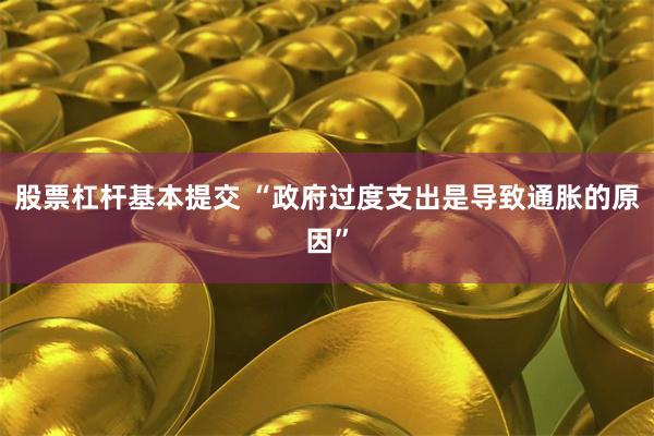 股票杠杆基本提交 “政府过度支出是导致通胀的原因”